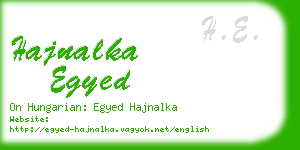hajnalka egyed business card